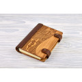 Notebook made of genuine leather and wood "Oriental"