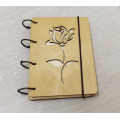 Notebook A6 "Rose" from plywood Light 60 sheets