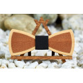 Bow tie "Dark petal" made of natural wood with veneer