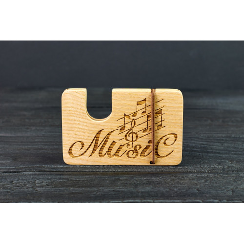 Cardholder for bank cards "Music"made of natural  wood