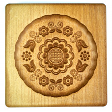 Gingerbread board wooden size 10 * 10 * 2 cm. Mold for molding gingerbread