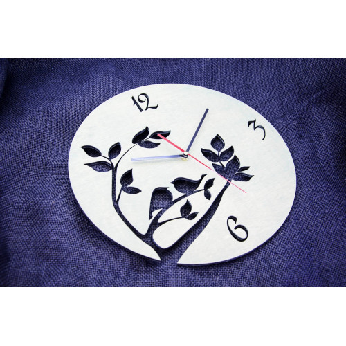 Wall clock "Birds love" up to 40 cm in diameter.  