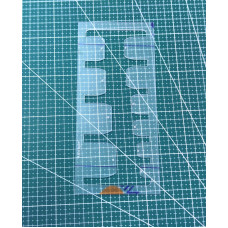 Acrylic template YJC-09 for working with leather for belts and rounding corners