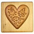  Gingerbread board Hearts in a heart 10 * 10 * 2cm for forming a printed gingerbread.