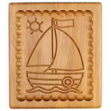 Gingerbread board wooden Boat size 15*15*2cm. Mold for molding gingerbread