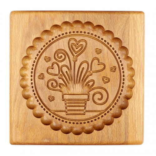  Gingerbread board a bouquet of hearts 15 * 15 * 2 cm to form a printed gingerbread.