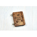 Pocket notebook A7 "Game of Thrones" Dark of plywood on the rings, 60 sheets