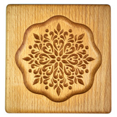 Gingerbread board Pattern No. 7 Snow pattern wooden size 14 * 13 * 2cm. Mold for molding gingerbread