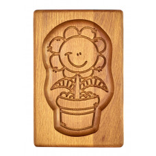 Gingerbread board Dancing flower 14 * 10 * 2cm to form a printed gingerbread.