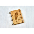 Купить Notepad A6  "Smart thoughts" made of natural wood on rings. Notebook. Album for drawing. A diary. Sketchbook  по лучшей цене