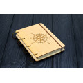 Купить Notepad A6  "Rose of Wind" made of natural wood on rings. Notebook. Album for drawing. A diary. Sketchbook  по лучшей цене