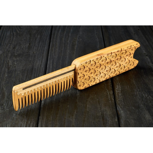 Comb  "Anchor" of natural wood with magnets