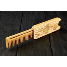 Comb  "Barracuda" of natural wood with magnets