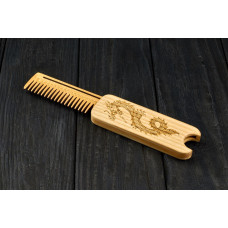Comb  "Dragon" of natural wood with magnets