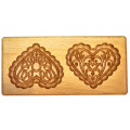 Gingerbread board Pattern No. 22 For two gingerbread Hearts wooden size 20*10*2 cm