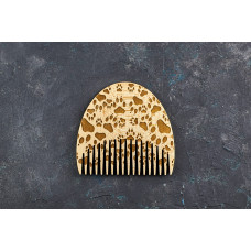 Wooden beard comb "Paws"
