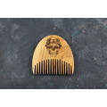 Wooden beard comb "Skull"