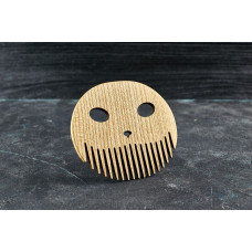 Wooden beard comb "Mask "