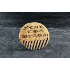 Wooden beard comb "Fear the beard "