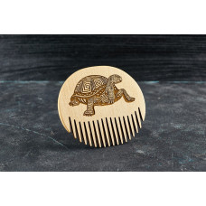 Wooden beard comb "Turtle "