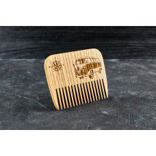 Wooden beard comb "Minivan "