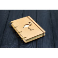 Купить Notepad A6  "Flamingo on a slot" made of natural wood on rings. Notebook. Album for drawing. A diary. Sketchbook  по лучшей цене