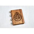 Notebook A6 "Coat of Arms of Harry Potter" from plywood Dark 60 sheets