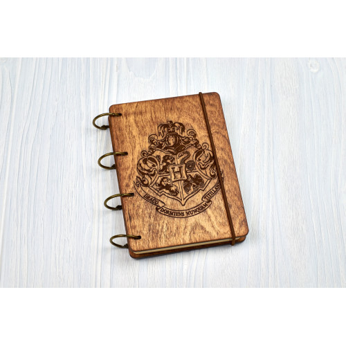 Notebook A6 "Coat of Arms of Harry Potter" from plywood Dark 60 sheets