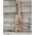 Comb  "Rose of Wind" of natural wood with magnets