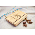 Buy Notepad A6 "Bike" made of natural wood on rings. notebook. Album for drawing. A diary. Sketchbook at an attractive price