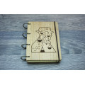 Notepad A6 "Breaking bad" made of natural wood on rings. Notebook. Album for drawing. A diary.