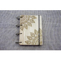 Notepad A6 " Mandala 2" made of natural wood on rings. Notebook. Album for drawing. A diary. Sketchbook