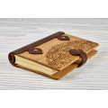 Notebook made of genuine leather and wood "Oriental Ornament"