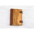 Notebook made of genuine leather and wood "Oriental"