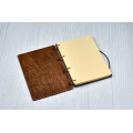 Notebook A5 Rose per slot Dark of plywood on the rings, 60 sheets