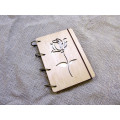 Notebook A6 "Rose" from plywood Light 60 sheets