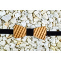 Bow tie "Diagonal" made of natural wood with engraving