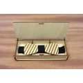 Bow tie "Diagonal" made of natural wood with engraving