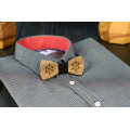 Bow tie " Helm" made of natural wood with engraving