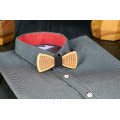 Bow tie "Lattice" made of natural wood with veneer
