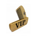 Comb of natural wood "VIP" in a holder for beard and hair