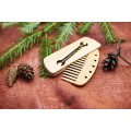 Comb of natural wood "Wrench" in a holder for beard and hair
