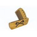 Comb of natural wood "Axes" in a holder for beard and hair