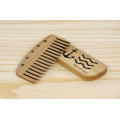 Comb of natural wood "Anchor" in a holder for beard and hair
