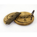 Wooden comb for beard "Magic ball" with magnets