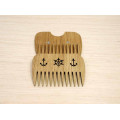 Wooden comb for beard "Sea Motif" with magnets