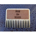 Wooden beard comb "Fear the beard"