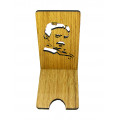 Stand for phone "Nikola Tesla" from a natural wood