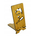 Stand for phone "Nikola Tesla" from a natural wood