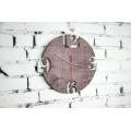 Wall clock with arabic numerals 30 cm in diameter.  